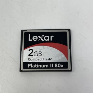Lexar 2 GB Platinum II 80x Compact Flash Camera Memory Card 2GB CompactFlash - Picture 1 of 6