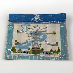 WDW Disney World Piccolo Regno Mappa Parco su Tela da Appendere con Spilla Castello - Foto 1 di 6