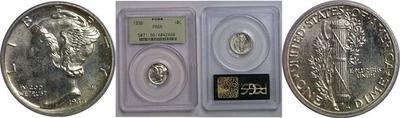 Mercury Dime 1936 graduación profesional Pr-66 Foto 1 de 3