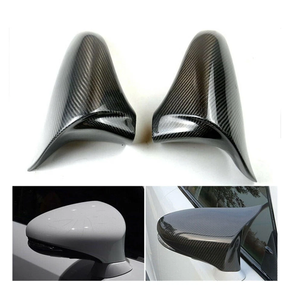Tapa de cubierta de espejo retrovisor lateral de fibra de carbono real para 2014-2020 LEXUS GS GSF ES RC RCF LS Foto 1 de 4