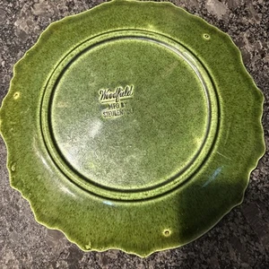 Vintage WOODFIELD by STEUBENVILLE LEAF DINNER PLATE 10.5" GREEN - Picture 1 of 4