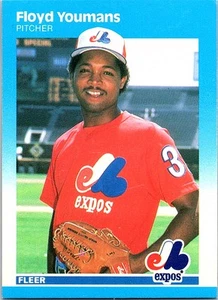 Floyd Youmans 1987 Fleer #337 Montreal Expos - Imagen 1 de 2