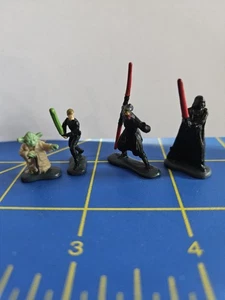 STAR WARS MICRO MACHINES FIGURES Yoda Luke Jedi Knight Darth Maul Vader Lot Of 4 - Picture 1 of 10