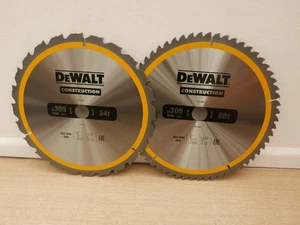 DeWALT DT1958 24T + DT1960 60T 305mm TCT MITRE SAW BLADES loose stock - Picture 1 of 2