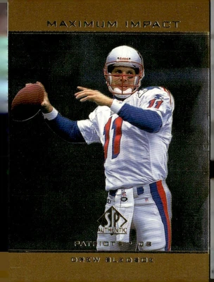 1998 SP Authentic Football Drew Bledsoe Maximum Impact Card #SE25 - Image 1 of 2