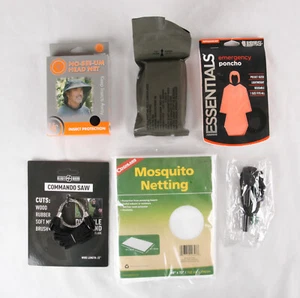 NEW Camping / Survival Supplies, Mosquito Netting, Commando Saw, First Aid Kit - Picture 1 of 5