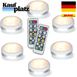 6er LED-Schrankbeleuchtung mit Fernbedienung | Dimmbar & Timerfunktion - Bild 1 von 9