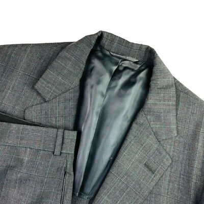 VTG Paul Stuart Men's 100% Wool 2-Button Suit Gray Plaid • 42R | 36x28 - Image 1 of 4