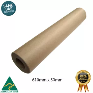 Brown Kraft Packaging Art Paper Roll 600mm x 50m Packing Wrapping Kraft Gifts - Picture 1 of 5