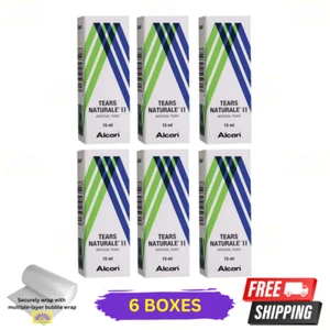 6 x Alcon Tears Naturale II 15ml Gleitmittel beruhigende & feuchtigkeitsspendende Augentropfen - Bild 1 von 5