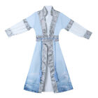 Boys Retro Chinese Embroidery Jacket Cardigan Long Cape Kimono Hanfu Tang Suit 