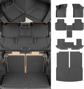 Floor Mats Compatible with 2018-2025 Volkswagen Atlas (NOT for Cross Sport) - Picture 1 of 4
