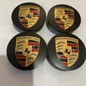 Porsche Macan Center Cap MATTE BLACK Genuine OEM 95B601151 QTY 4 (E) - Picture 1 of 11