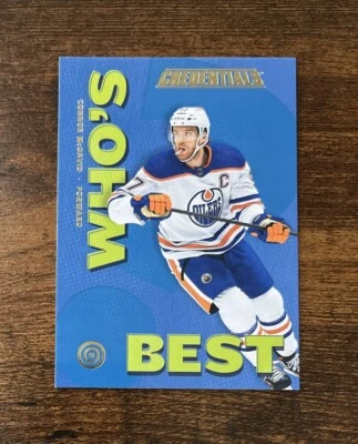 2023-24 Upper Deck UD Credentials Who's Best WB-CM Connor McDavid Oilers - Image 1 of 2