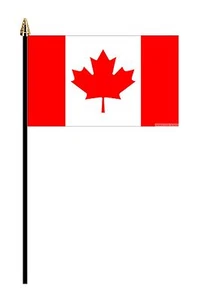 CANADA PACK OF 12 SMALL HAND WAVING FLAGS flag 6"x4" with 10" pole CANADIAN - Picture 1 of 1