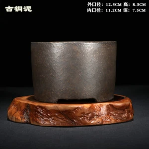 4.8in Chinese Classical Yixing Zisha Clay Pot, Handmade Succulent Bonsai Decor - Picture 1 of 6