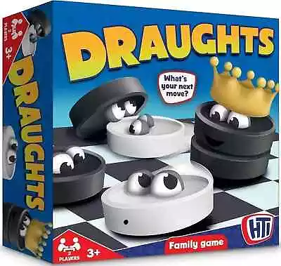 Draughts Board Game – Family Fun Game for Kids, Holiday Party Fun Best Xmas Gift - Image 1 of 4