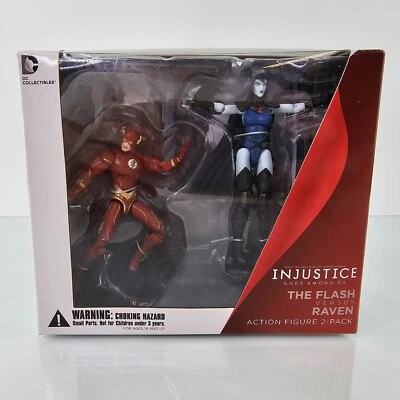 Injustice Gods Among Us THE FLASH Vs RAVEN 2-Pack 3.75 Action Figure Set DC NEW - Image 1 of 4
