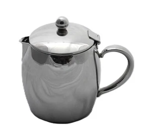GRUNWERG BELLUX POLISHED FINISH STAINLESS STEEL INFUSER TEAPOT 0.5LTR EX DISPLAY - Picture 1 of 6