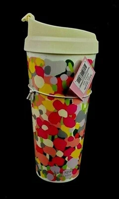 Kate Spade 16盎司隔热不倒翁花卉圆点带盖  — 第 1/2 张图片