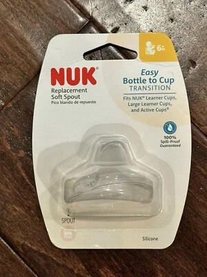 NUK 62815 6 Month Silicone Replacement Soft Spout-Clear Transition Bottle Cup - Image 1 of 4