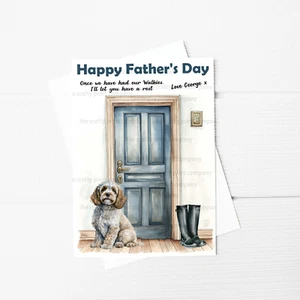 Happy Father's Day Cockapoo A5 Greeting Card, Father's Day Card from the dog - Picture 1 of 1