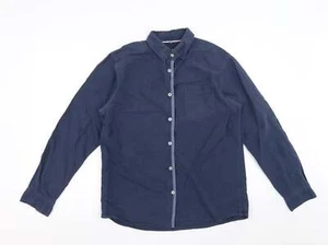 BOSTON CREW Mens Blue Cotton blend Size M Collared - Picture 1 of 12