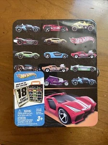 Hot Wheels 18 Car Storage Tin Carrying Case for 1:64 Scale Vehicles - Pre-Owned - Picture 1 of 11