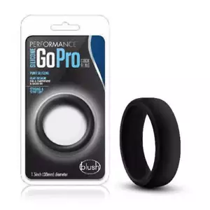 Performance Silicone Go Pro Cock Ring Black - Picture 1 of 3