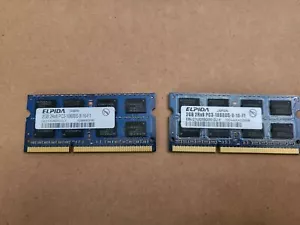 ELPIDA 2GBX2 2RX8 PC3-10600S-9-10-F1 EBJ21UE8BDS0-DJ-F RAM DDR3 1333MHZ W3-4(7 - Picture 1 of 4