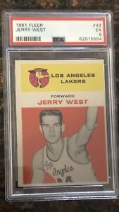 1961 Fleer Basketball  #43 Jerry West PSA 5 HOF EX