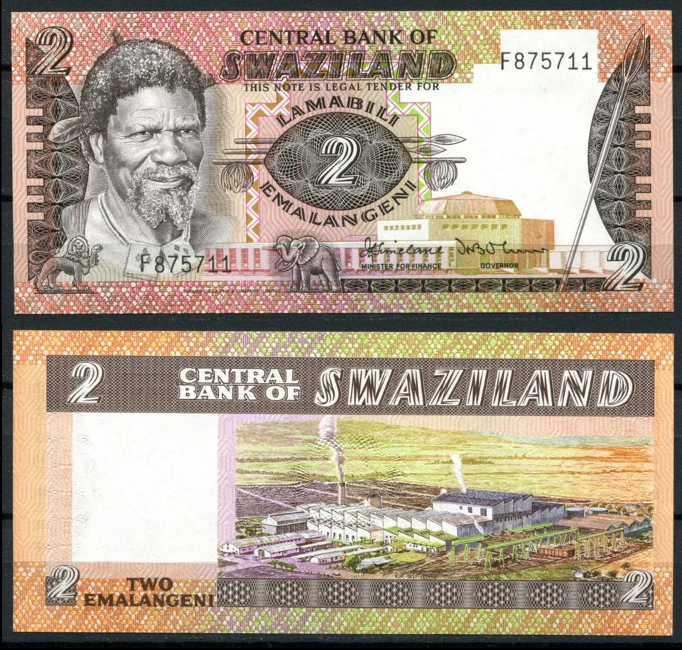 Swaziland 1983 • 2 emalangeni P# 8a • UNC (ND-0107) - Image 1 of 1