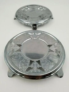 2 Trivets redondos de acero inoxidable para cocina mariposas soporte para sartén de 5,5" - Imagen 1 de 5