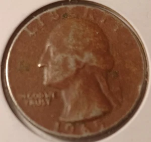 1965 P Quarter Missing Clad Layer 100 Prozent Fehlermünze Washington 25 Cents - Bild 1 von 6