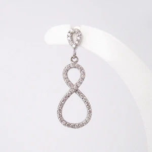 Ohrringe Infinity Unendlichkeit Frieden 8 Liebe Zirkonia CZ 925er Silber BO169 - Bild 1 von 3