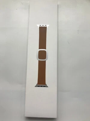 Original Apple Watch Modern Buckle leather band 40MM 41MM 42MM Saddle Brown L - Image 1 of 4