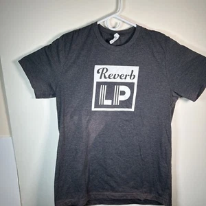 Men’s REVERB Records Music Company Black Logo T-shirt Size Large - Picture 1 of 8