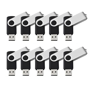 20 PIEZAS/Lote 4 GB Unidad Flash Giratoria USB 2.0 Negra Pen Drive - Imagen 1 de 12