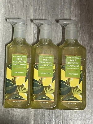 3 Bath and Body Works Limoncello Deep Cleansing Hand Soap Gel 8 fl oz New - Image 1 of 2