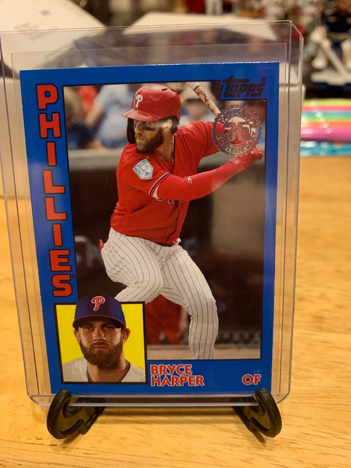 2019 Topps Update Bryce Harper Blue 1984 84-38 Phillies - Image 1 of 1