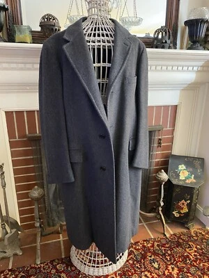 Мужская винтажная кашемировая смесь Char серый верхнее пальто 42-44R? Ярлыки без размеров. Красивый - Изображение 1 из 4