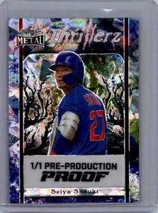 Seiya Suzuki 2024 Hoja de Béisbol 1/1 Pre Producción Prueba - Imagen 1 de 1