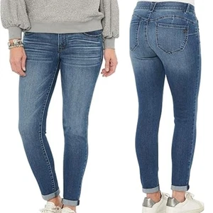 NEU! Democracy Damen Ab Solution Ankle Skimmer Jeans 16 blau Gummibund - Bild 1 von 7