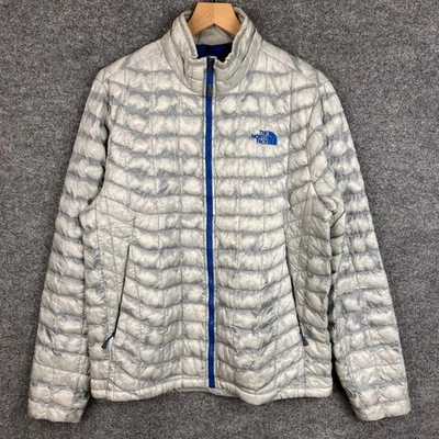 Chaqueta aislante ligera The North Face Thermoball para hombre M blanca gris azul Foto 1 de 4