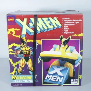 Telefono Vintage 1994 Marvel X-Men Wolverine di Rec Sound Phone *NUOVO scatola aperta* - Foto 1 di 9