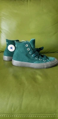 Converse Chuck Taylor All Star Suede High Top Shoes Green - Image 1 of 4