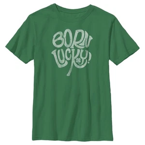Boy's Lost Gods St. Patrick's Day Born Lucky! T-Shirt - Picture 1 of 10