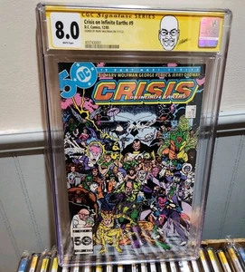Crisis on Infinite Earths #9 CGC 8.0 1985 signed by Wolfman! Perez Custom Label - Bild 1 von 1