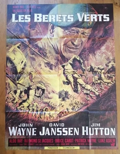 BERETS VERTS john wayne affiche cinema originale 160x120 cm - Imagen 1 de 1