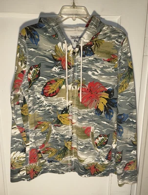 Lucky Brand Palm Leaf Zip Hoodie Sweatshirt Vintage Y2K Size XL - Image 1 of 4